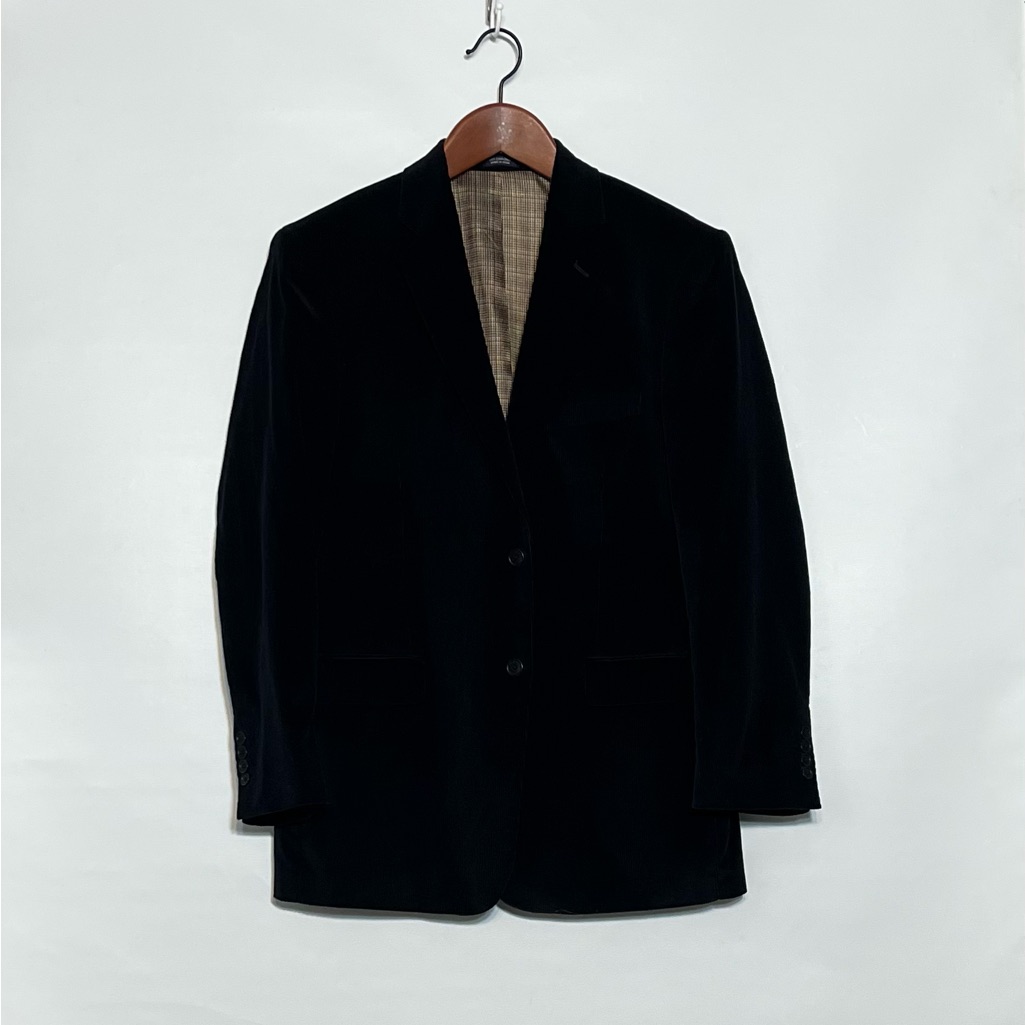 Saddlebred Corduroy Men’s Blazer Size 44r Navy Blue Gently Used.